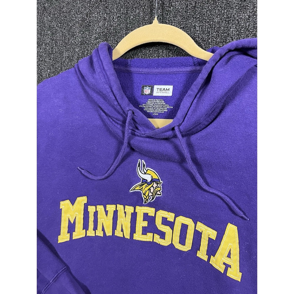 Minnesota Vikings Hoodie Mens Large Purple NFL Team Apparel Football